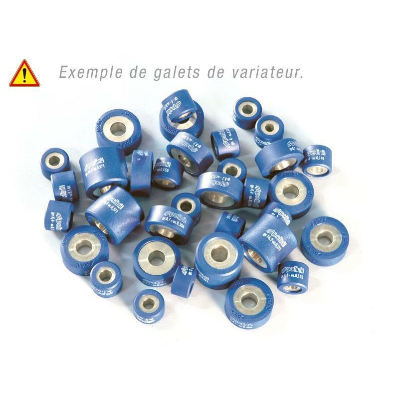 Rodillos de variador POLINI 27,5x21,5mm 20,5gr - 6 piezas