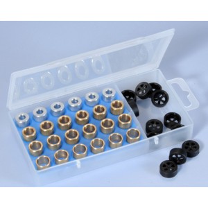 Caja de rodillos POLINI 15x12mm 4,5-5-5,5-6gr - 24 piezas