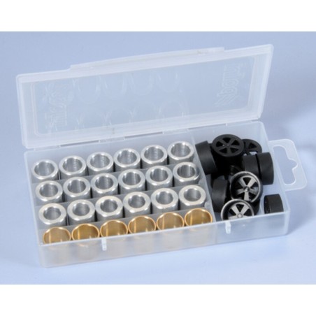 Caja de rodillos POLINI 19x15,5mm 4,5-5-5,5-6gr - 24 piezas