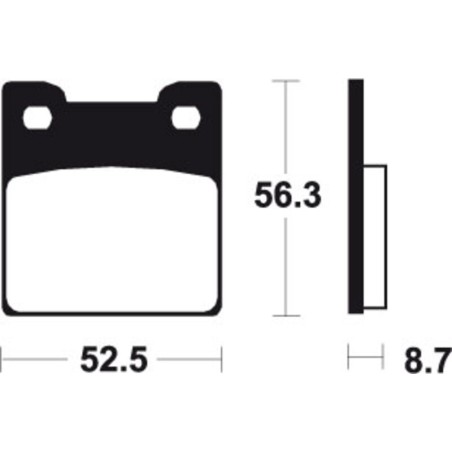 Pastillas de freno Tecnium MA201 Orgánicas