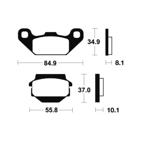 Pastillas de freno Tecnium MOR91 Sinterizadas racing