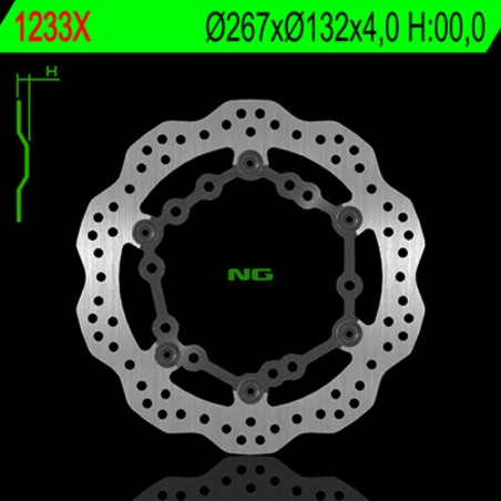 Disco de freno NG BRAKES ondulado flotante