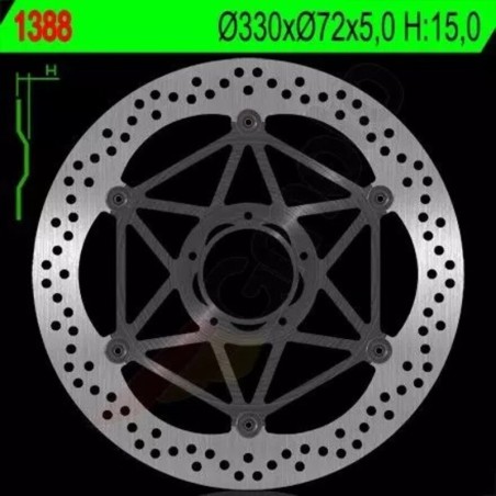 Disco de freno NG BRAKES redondo flotante