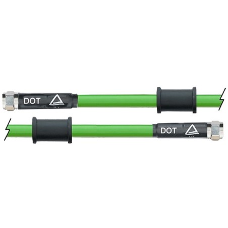 Latiguillo metálico verde Venhill 125mm tuercas cromadas