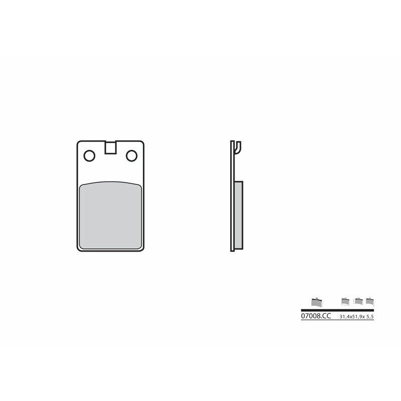 Pastillas de freno orgánicas Brembo 07008