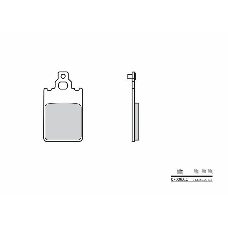 Pastillas de freno orgánicas Brembo 07009