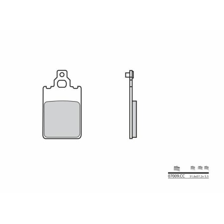 Pastillas de freno orgánicas Brembo 07009