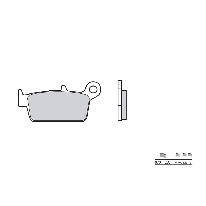 Pastillas de freno orgánicas Brembo 07011