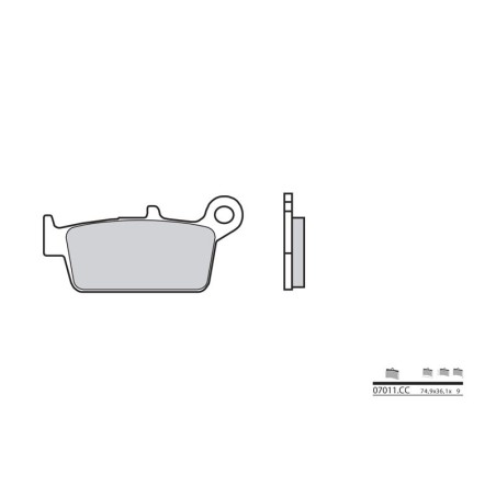 Pastillas de freno orgánicas Brembo 07011