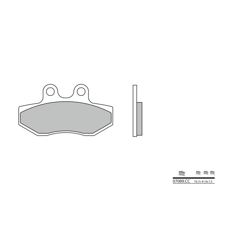 Pastillas de freno orgánicas Brembo 07089