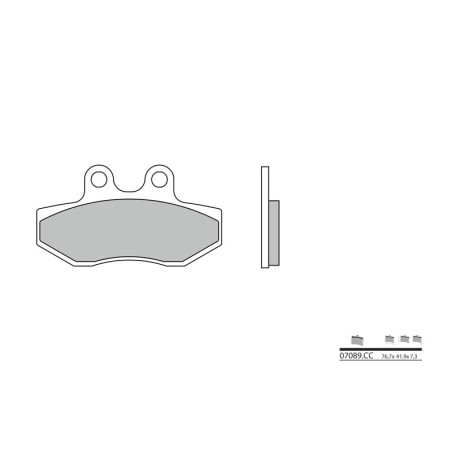 Pastillas de freno orgánicas Brembo 07089