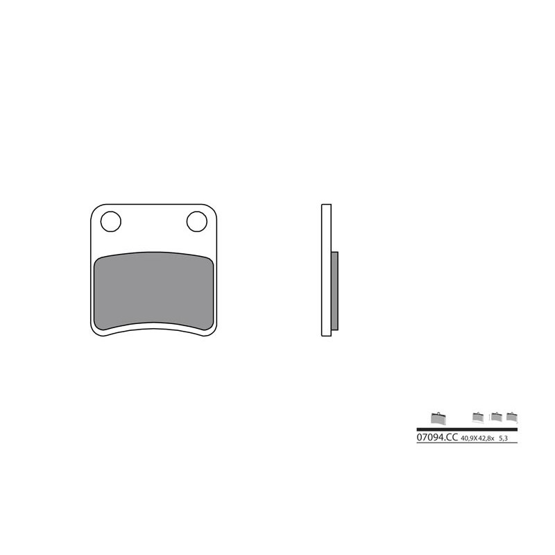 Pastillas de freno orgánicas Brembo 07094