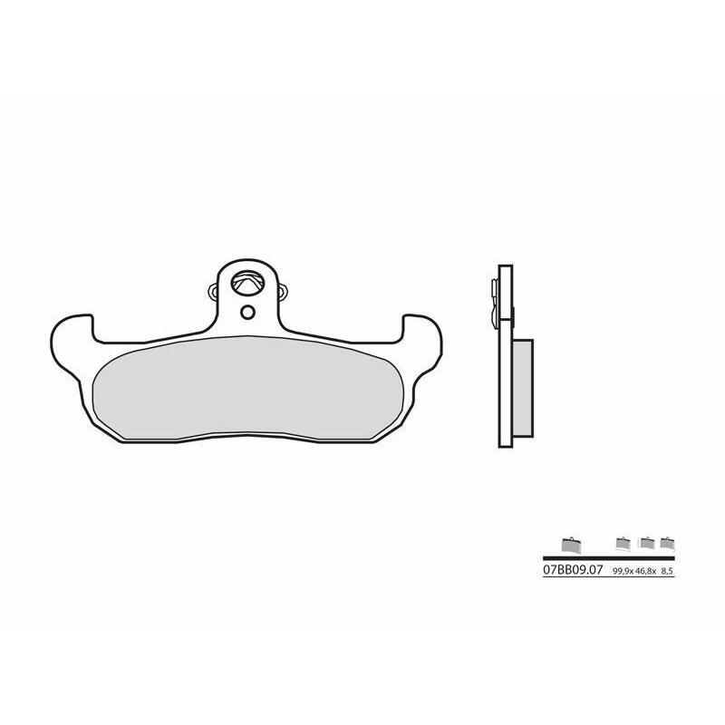 Pastillas de freno orgánicas Brembo 07BB0907