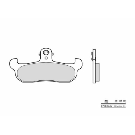 Pastillas de freno orgánicas Brembo 07BB0907
