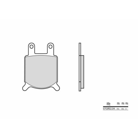 Pastillas de freno orgánicas Brembo 07GR0204