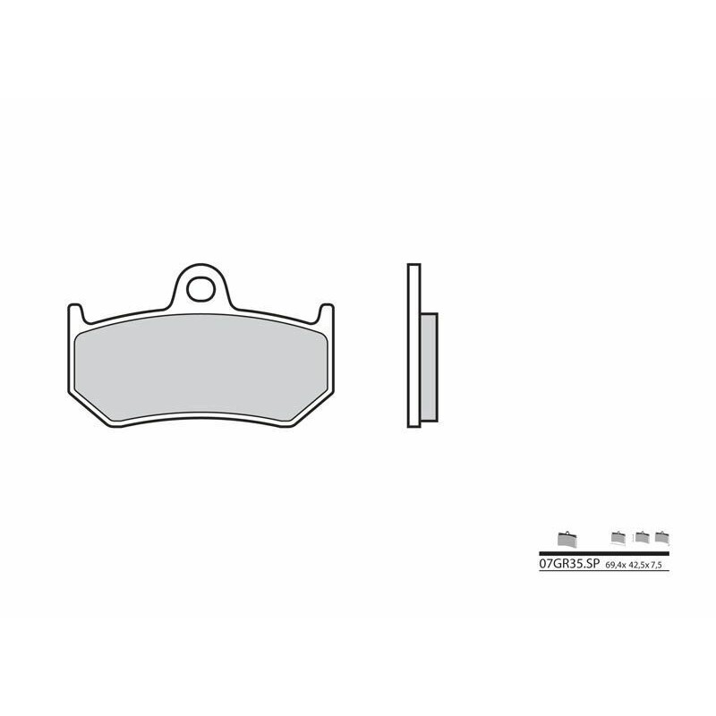 Pastillas de freno sinterizadas Brembo 07GR35SP