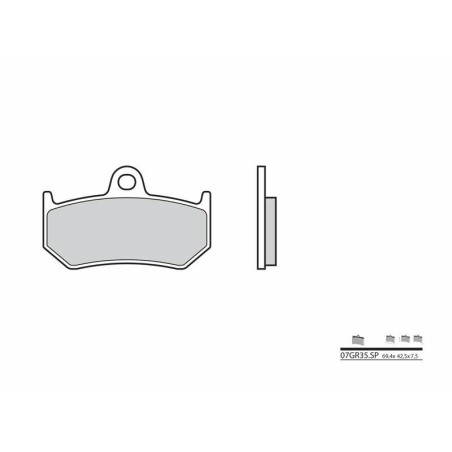 Pastillas de freno sinterizadas Brembo 07GR35SP