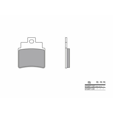 Pastillas de freno sinterizadas Brembo 07GR71SD