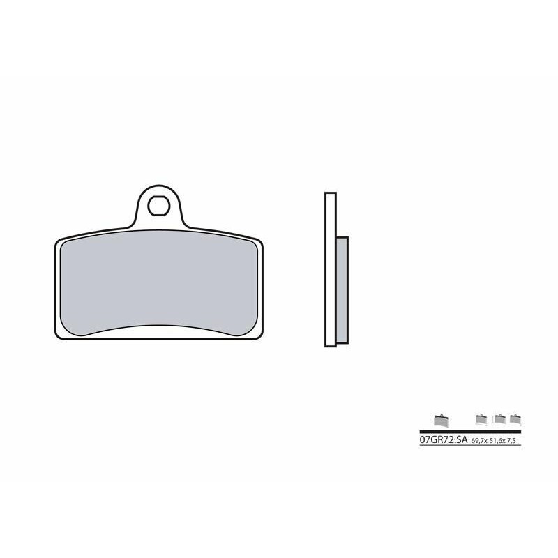 Pastillas de freno sinterizadas Brembo 07GR72SA