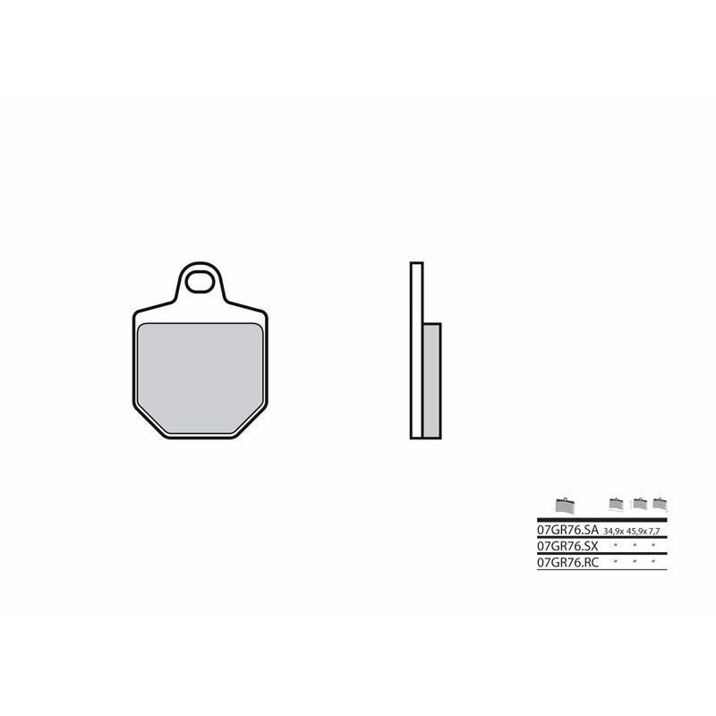 Pastillas de freno sinterizadas de competición Brembo 07GR76SX
