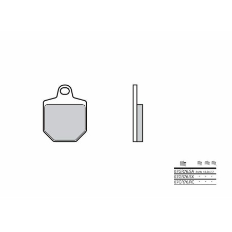 Pastillas de freno sinterizadas de competición Brembo 07GR76SX
