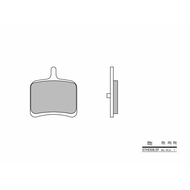 Pastillas de freno sinterizadas Brembo 07HD08SP