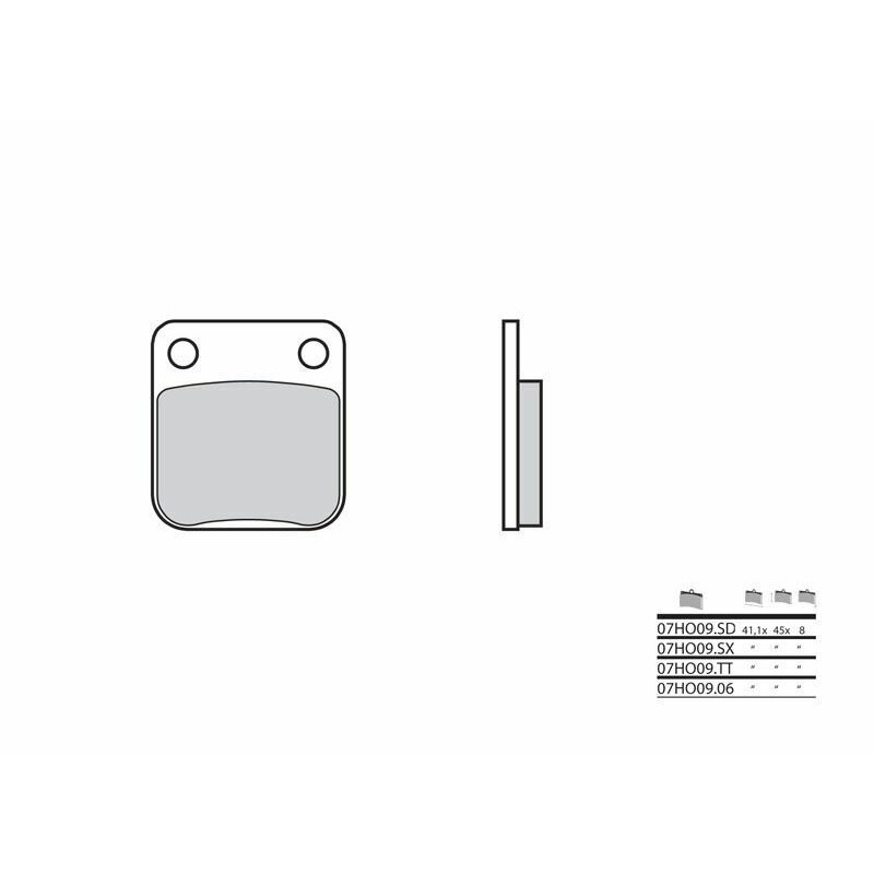 Pastillas de freno orgánicas Brembo 07HO0906