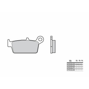 Pastillas de freno sinterizadas de competición Brembo 07HO26SX