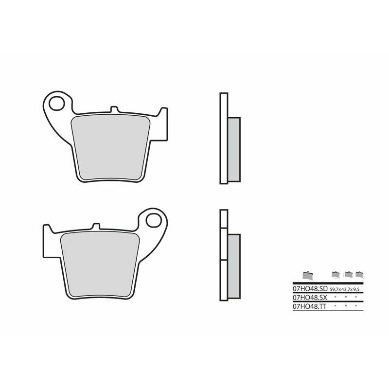 Pastillas de freno sinterizadas de competición Brembo 07HO48SX