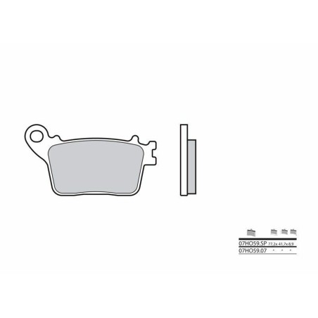 Pastillas de freno sinterizadas Brembo 07HO59SP