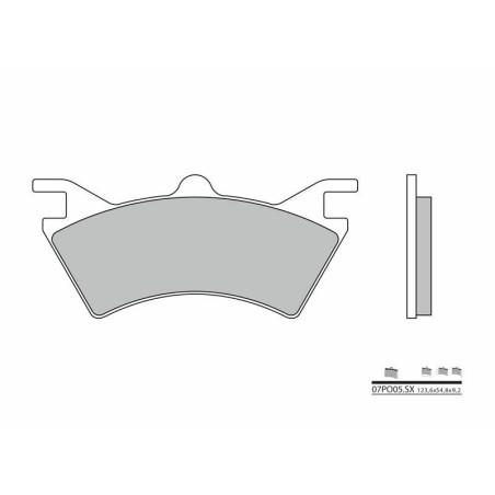 Pastillas de freno sinterizadas de competición Brembo 07PO05SX