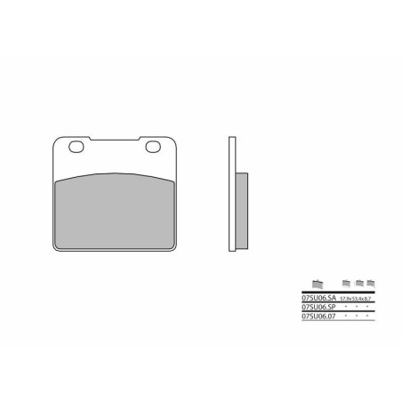 Pastillas de freno orgánicas Brembo 07SU0607