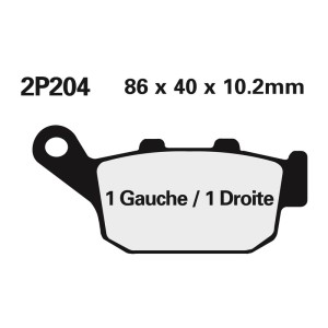 Juego pastillas de freno NISSIN 2P204NS Tra. XLV600/651