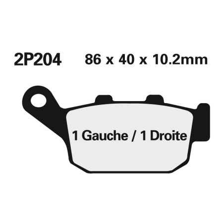 Juego pastillas de freno NISSIN 2P204NS Tra. XLV600/651