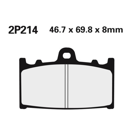 Juego pastillas de freno NISSIN 2P214NS Del. RGV250 89