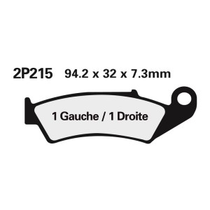 Juego pastillas de freno NISSIN 2P215ST Del. CR250 87-94