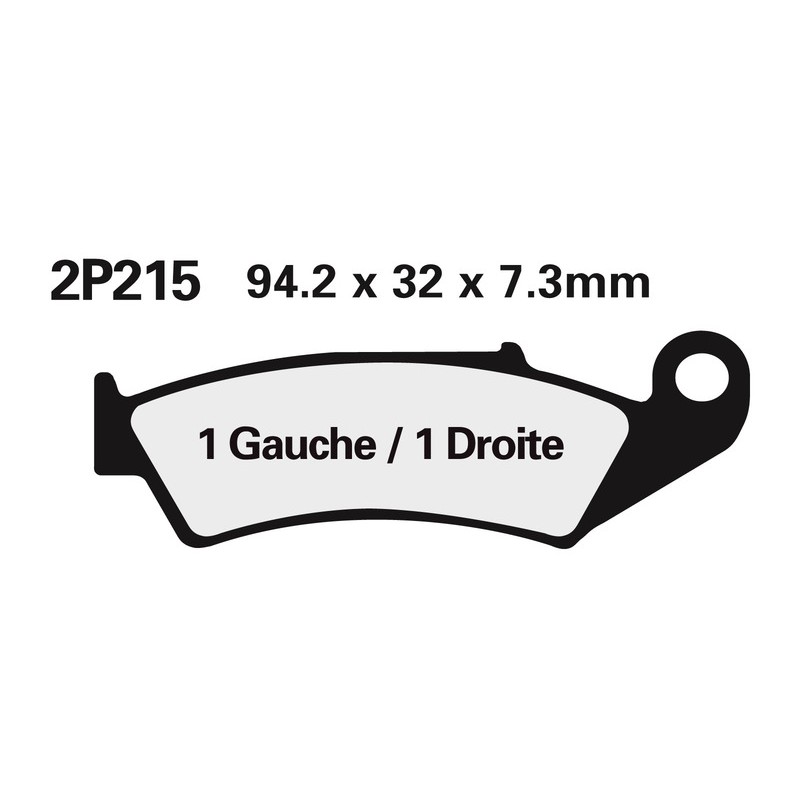 Juego pastillas de freno NISSIN 2P215ST Del. CR250 87-94