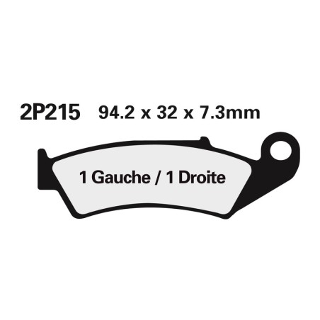 Juego pastillas de freno NISSIN 2P215ST Del. CR250 87-94