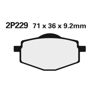 Juego pastillas de freno NISSIN 2P229NS Tra. 600 XT-Z 87-96