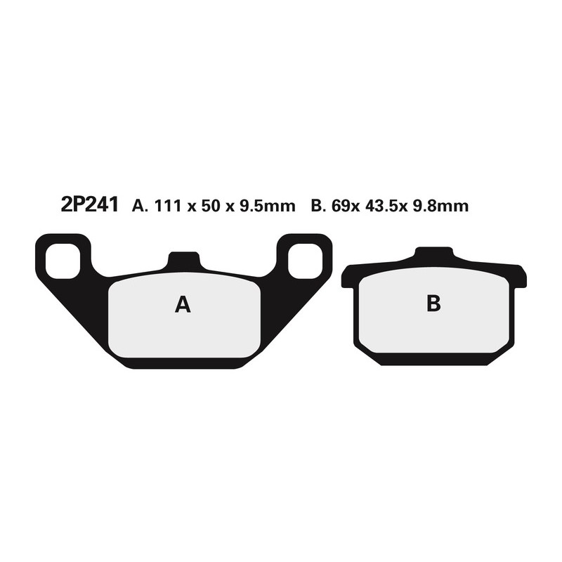 Juego pastillas de freno NISSIN 2P241NS Del. GPZ500 85-87