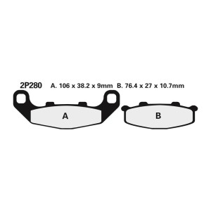 Juego pastillas de freno NISSIN 2P280NS Tra. RGV250 93