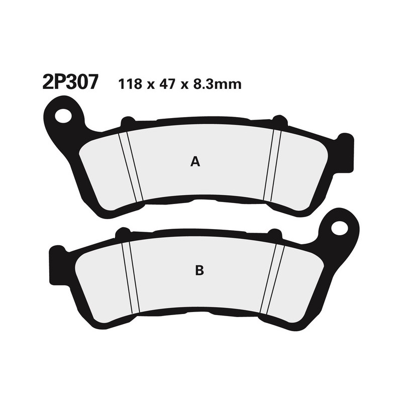 Juego pastillas de freno NISSIN 2P307ST Del. NC700S, X ABS