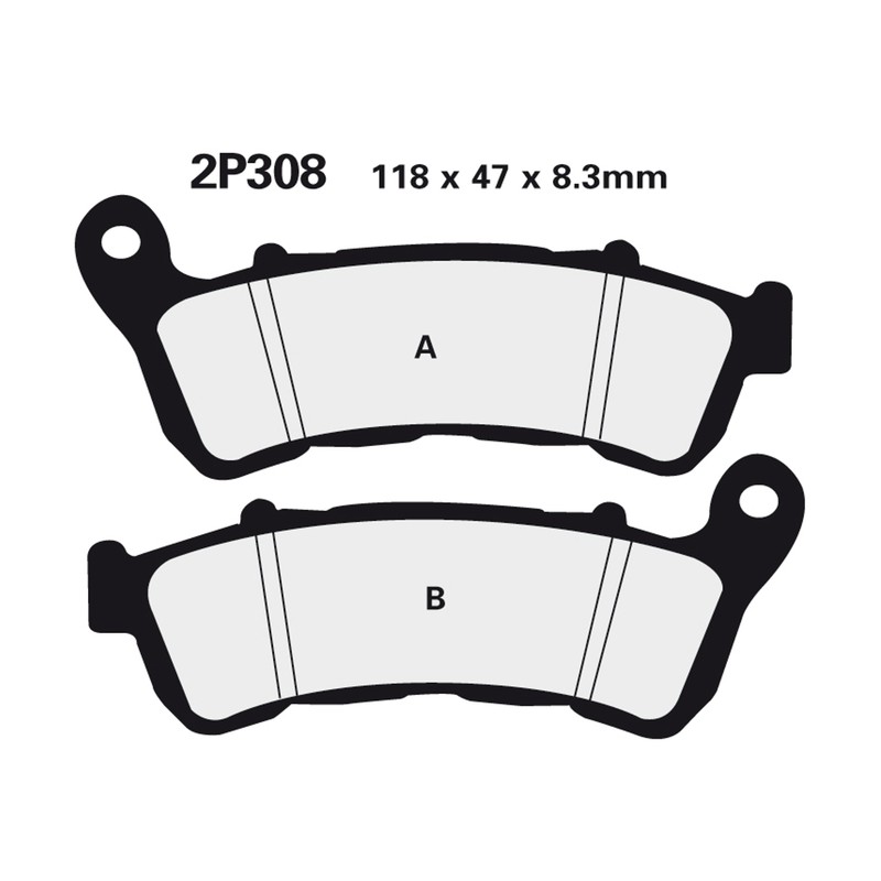 Juego pastillas de freno NISSIN 2P308ST Del. XL1000V 04-