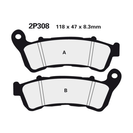 Juego pastillas de freno NISSIN 2P308ST Del. XL1000V 04-