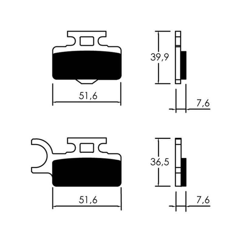 Pastilla de freno Moto V PARTS