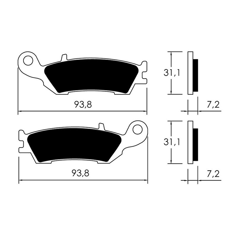 Pastilla de freno Moto V PARTS