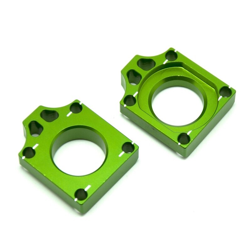 Tensores de eje trasero Kawasaki verde V PARTS