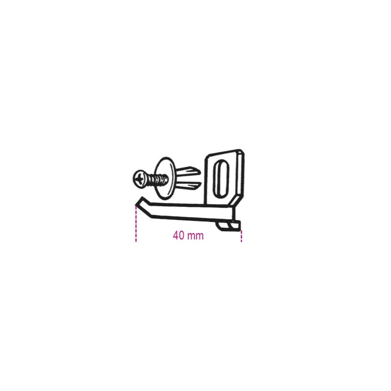 BETA Kit de gancho + tornillo para muebles de taller