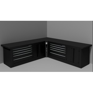 Panel de conexión de esquina entre bancos de trabajo Bike-Lift, con...