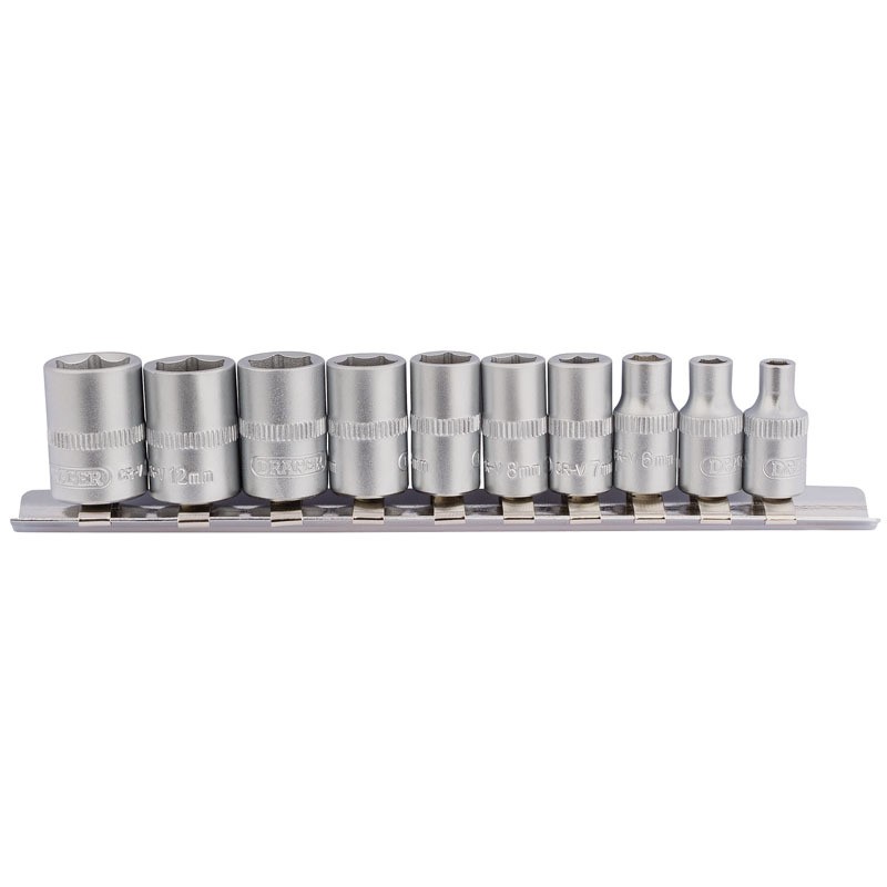 Juego de 10 vasos DRAPER de 1/4 de 4 a 13 mm